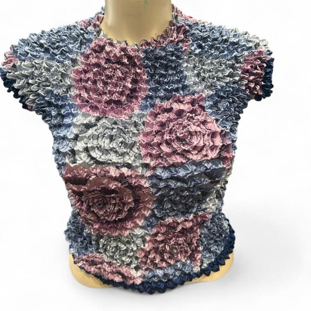 Y2K crinkle top Osfm (m6)‎